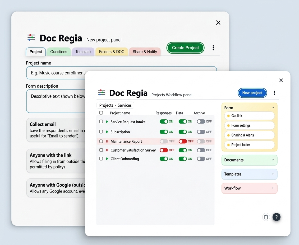 Doc Regia Control Center